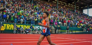 After two top-10 finishes the past two years, Justyn Knight notched his first medal at the outdoor track and field national championships.